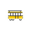 Calendar Icon Black And Gold School Bus